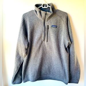 Patagonia Men’s "Better Sweater" Quarter Zip Gray Fleece - M